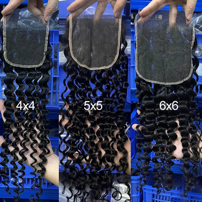 Transparent Lace Closure & Frontal Deep Wave