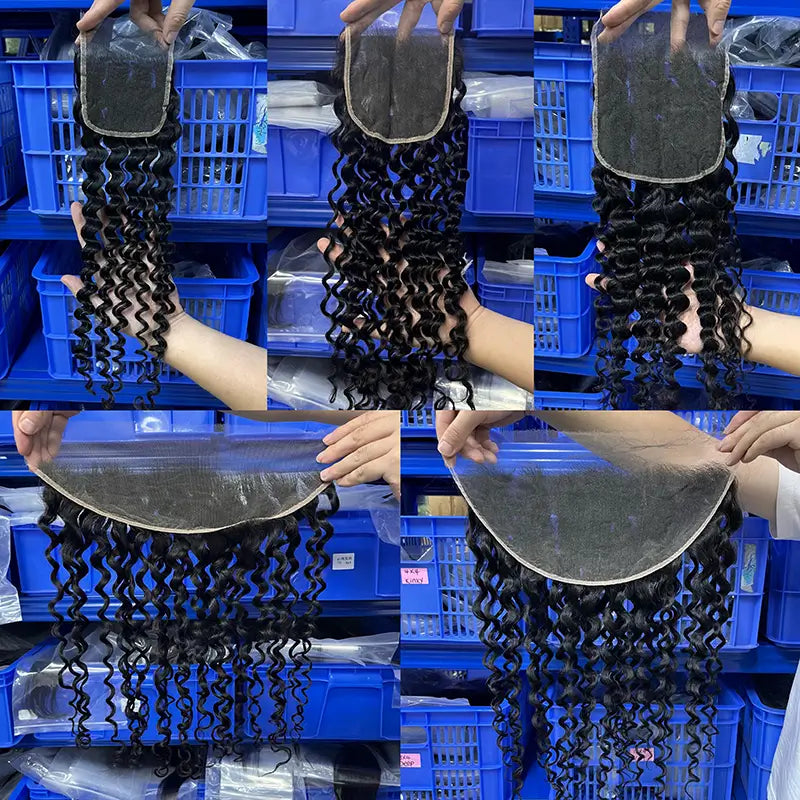 Transparent Lace Closure & Frontal Deep Wave