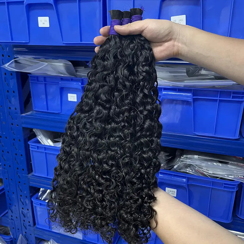 Water Wave Bulk Virgin Human Hair For Braiding