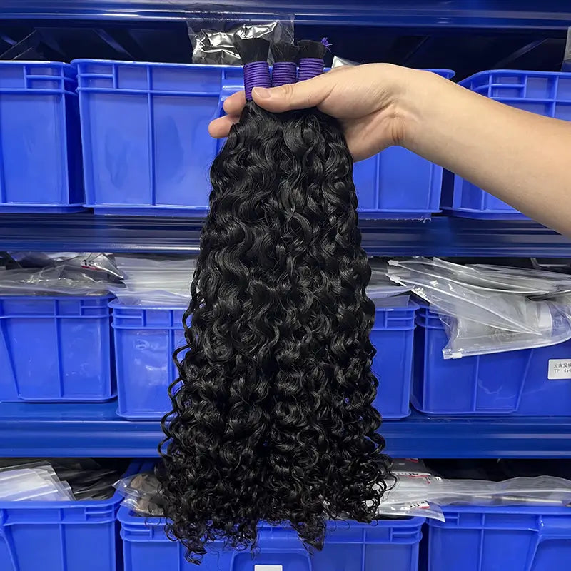 Water Wave Bulk Virgin Human Hair For Braiding