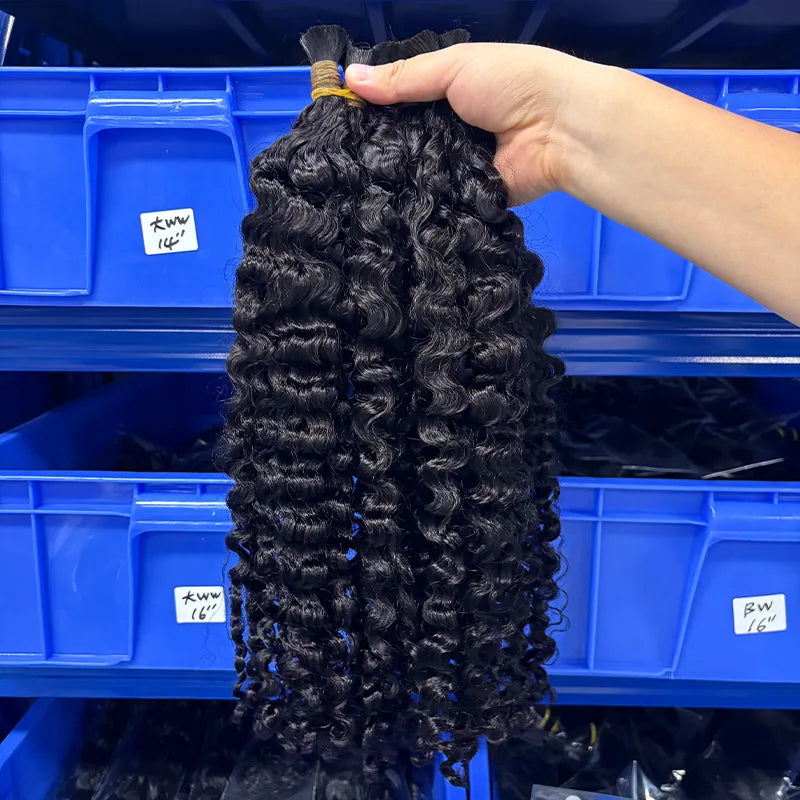Bohemian Curl Bulk Virgin Human Hair For Braiding