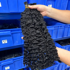 Bohemian Curl Bulk Virgin Human Hair For Braiding