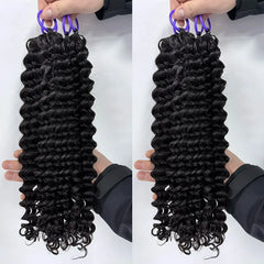 Deep Wave Human Hair Crochet Braids Extensions
