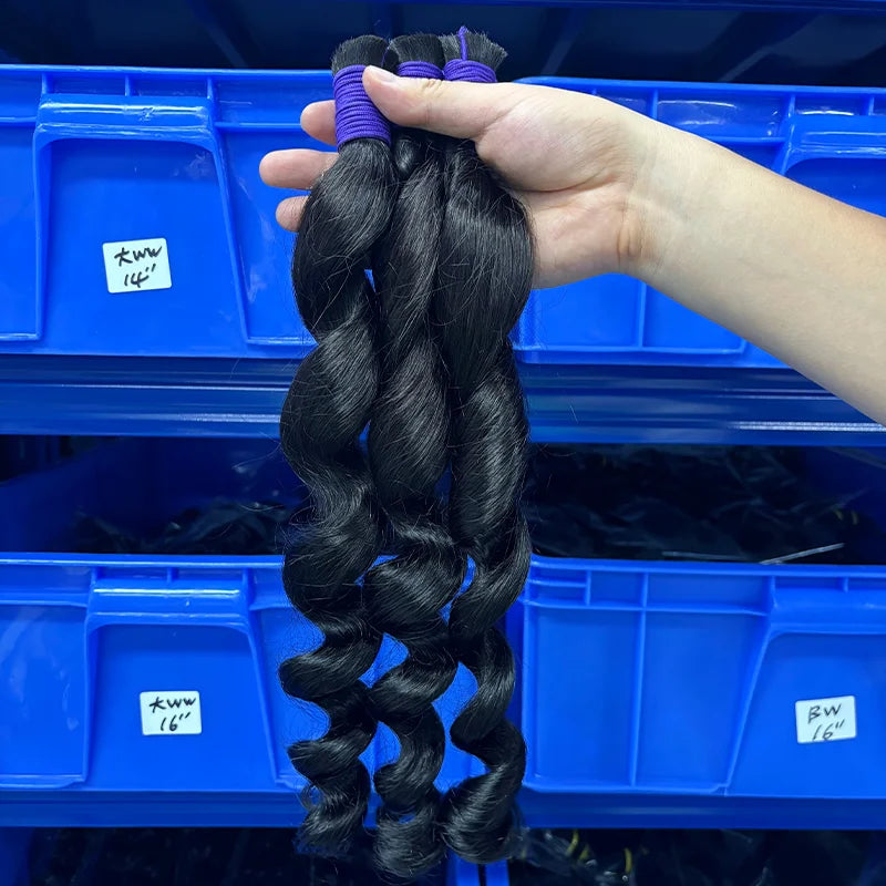 Loose Wave Bulk Virgin Human Hair For Braiding