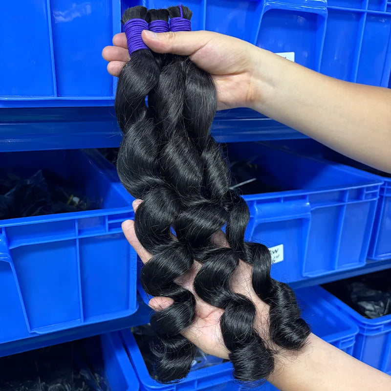 Loose Wave Bulk Virgin Human Hair For Braiding