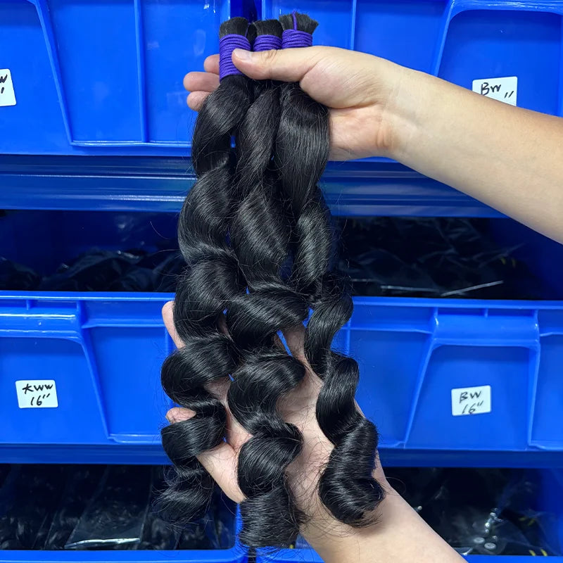 Loose Wave Bulk Virgin Human Hair For Braiding