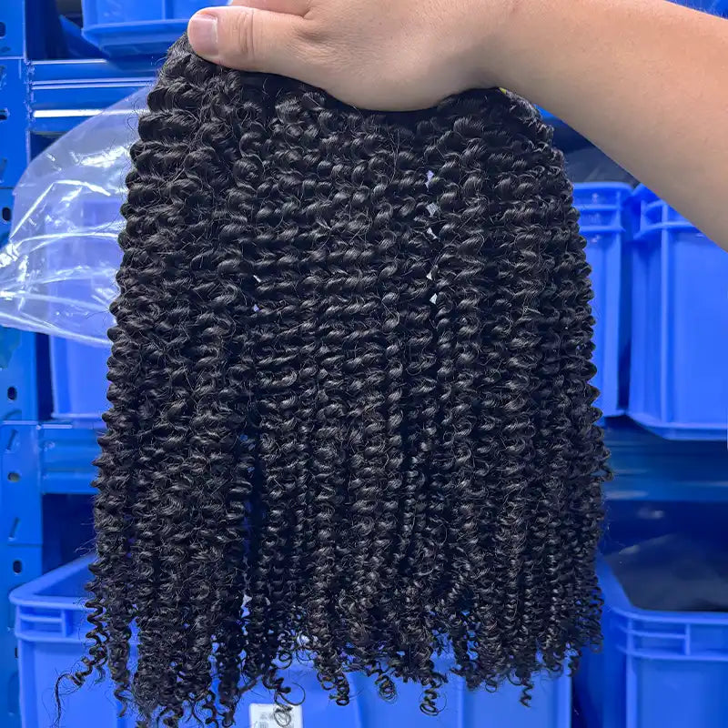 10A Raw Cambodian Virgin Hair Weaving Kinky Curly