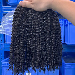10A Raw Cambodian Virgin Hair Weaving Kinky Curly
