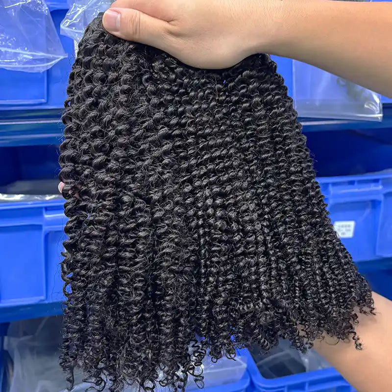 10A Raw Cambodian Virgin Hair Weaving Kinky Curly