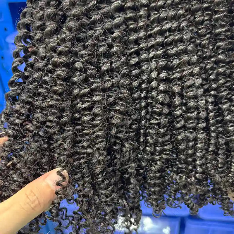 10A Raw Cambodian Virgin Hair Weaving Kinky Curly