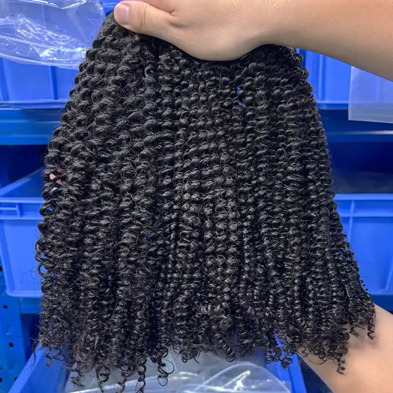 10A Raw Cambodian Virgin Hair Weaving Kinky Curly